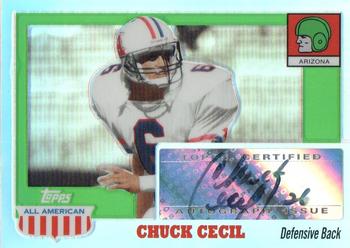 2005 Topps All American - Autographs Chrome Refractors #A-CCE Chuck Cecil Front