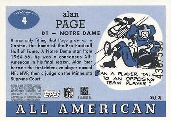 2005 Topps All American - Chrome #4 Alan Page Back