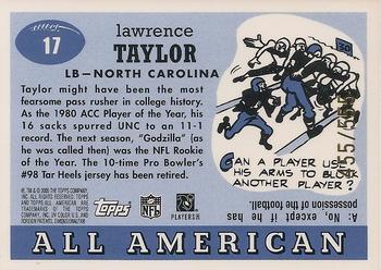 2005 Topps All American - Chrome #17 Lawrence Taylor Back