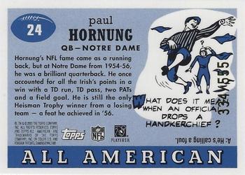 2005 Topps All American - Chrome #24 Paul Hornung Back