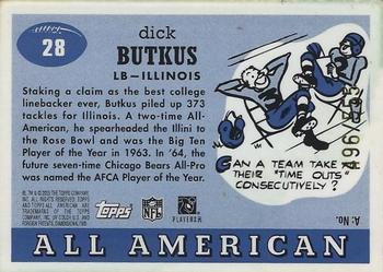 2005 Topps All American - Chrome #28 Dick Butkus Back