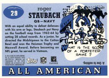 2005 Topps All American - Chrome #29 Roger Staubach Back
