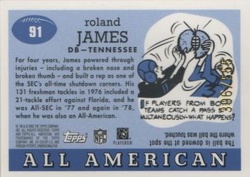 2005 Topps All American - Chrome #91 Roland James Back