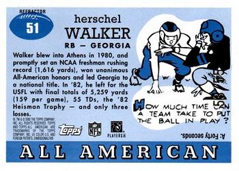 2005 Topps All American - Chrome Refractor #51 Herschel Walker Back