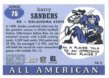 2005 Topps All American - Chrome Refractor #75 Barry Sanders Back