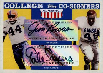 2005 Topps All American - College Co-Signers #AA-BS Gale Sayers / Jim Brown Front