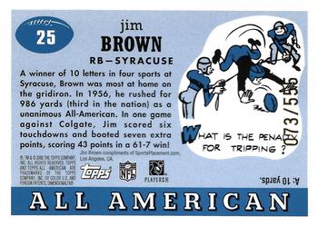 2005 Topps All American - Gold Chrome #25 Jim Brown Back