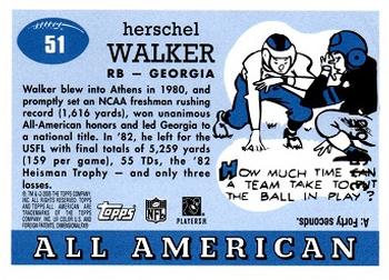2005 Topps All American - Gold Chrome #51 Herschel Walker Back