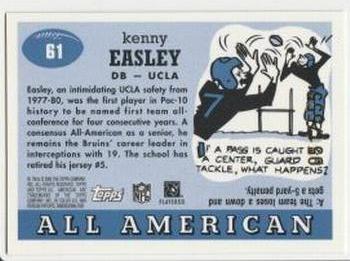 2005 Topps All American - Gold Chrome #61 Kenny Easley Back