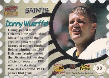 1997 Pacific Revolution - Air Mail Die Cuts #22 Danny Wuerffel Back
