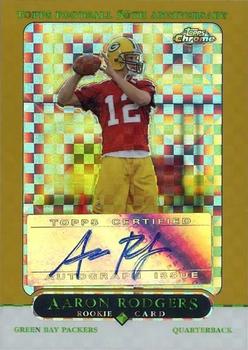 2005 Topps Chrome - Gold Xfractors #190 Aaron Rodgers Front