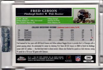 2005 Topps Chrome - Gold Xfractors #240 Fred Gibson Back