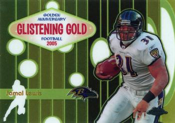 2005 Topps Chrome - Golden Anniversary Glistening Gold #GG15 Jamal Lewis Front