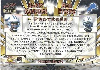 1997 Pacific Revolution - Proteges #7 Barry Sanders / Ron Rivers Back
