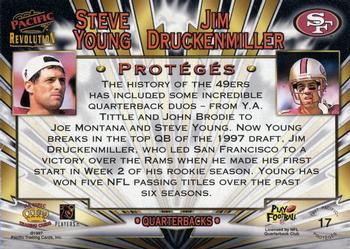 1997 Pacific Revolution - Proteges #17 Steve Young / Jim Druckenmiller Back