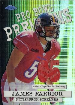 2005 Topps Chrome - Pro Bowl Jerseys #PBP-JF James Farrior Front