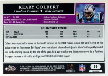 2005 Topps Chrome - Refractors #56 Keary Colbert Back