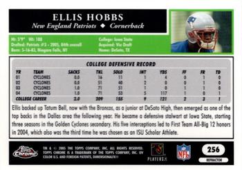 2005 Topps Chrome - Refractors #256 Ellis Hobbs Back