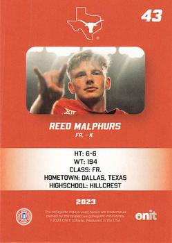 2023 ONIT Athlete Texas Longhorns #NNO Reed Malphurs Back