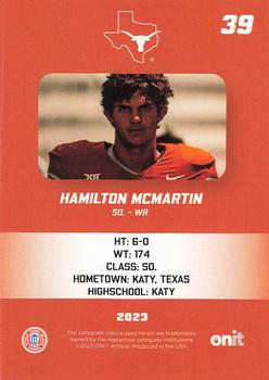 2023 ONIT Athlete Texas Longhorns #NNO Hamilton McMartin Back