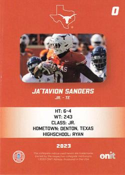 2023 ONIT Athlete Texas Longhorns #NNO Ja'Tavion Sanders Back