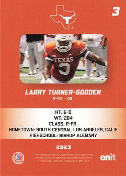 2023 ONIT Athlete Texas Longhorns #NNO Larry Turner-Gooden Back