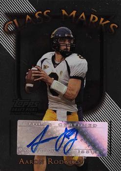 2005 Topps Draft Picks & Prospects - Class Marks Autographs Silver #CM-AR Aaron Rodgers Front
