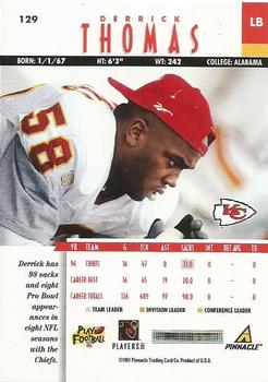 1997 Pinnacle #129 Derrick Thomas Back