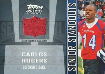 2005 Topps Draft Picks & Prospects - Senior Standout Jersey #SS-CR2 Carlos Rogers Front
