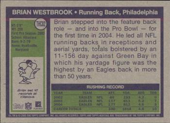 2005 Topps Heritage - Foil #THC82 Brian Westbrook Back