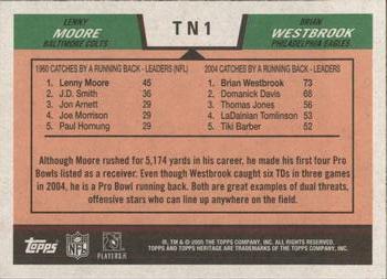 2005 Topps Heritage - Then and Now #TN1 Brian Westbrook / Lenny Moore Back