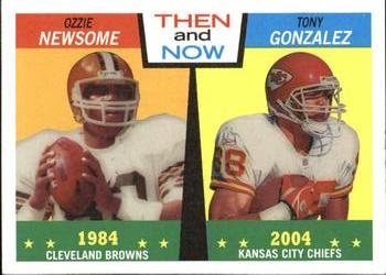 2005 Topps Heritage - Then and Now #TN9 Ozzie Newsome / Tony Gonzalez Front