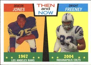 2005 Topps Heritage - Then and Now #TN10 Deacon Jones / Dwight Freeney Front