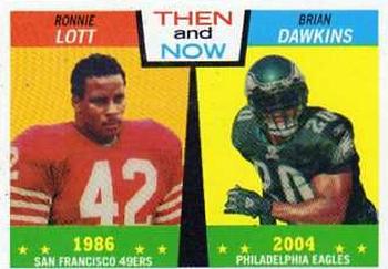2005 Topps Heritage - Then and Now #TN7 Ronnie Lott / Brian Dawkins Front