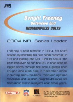 2005 Topps Total - Award Winners #AW9 Dwight Freeney Back