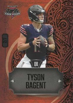 2023 Wild Card 7 Card Studs Football Promo - Right Club Gold Foil Orange #7CCR-62 Tyson Bagent Front