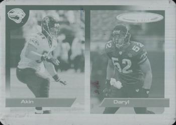2005 Topps Total - Printing Plates Front Cyan #55 Akin Ayodele / Daryl Smith Front