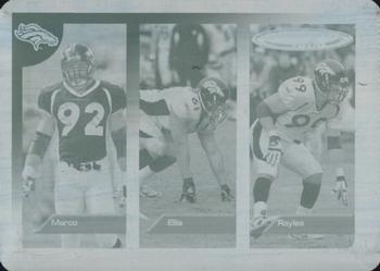 2005 Topps Total - Printing Plates Front Cyan #388 Ellis Johnson / Raylee Johnson / Marco Coleman Front