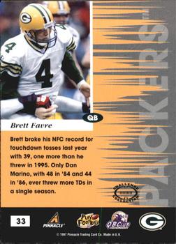 1997 Pinnacle Inscriptions #33 Brett Favre Back