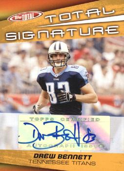 2005 Topps Total - Signatures #TS-DB Drew Bennett Front
