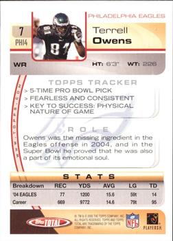 2005 Topps Total - Silver #7 Terrell Owens Back