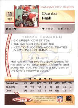 2005 Topps Total - Silver #60 Dante Hall Back