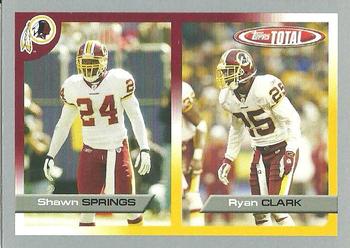 2005 Topps Total - Silver #128 Ryan Clark / Shawn Springs Front