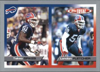 2005 Topps Total - Silver #154 Takeo Spikes / London Fletcher Front