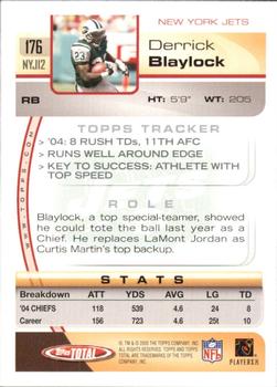 2005 Topps Total - Silver #176 Derrick Blaylock Back
