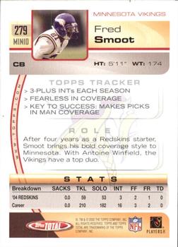 2005 Topps Total - Silver #279 Fred Smoot Back