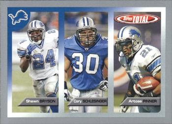 2005 Topps Total - Silver #423 Cory Schlesinger / Shawn Bryson / Artose Pinner Front