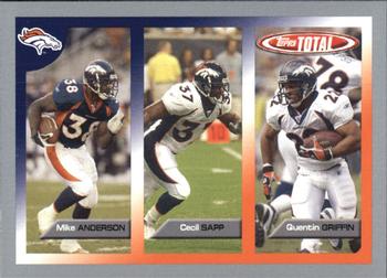 2005 Topps Total - Silver #432 Quentin Griffin / Mike Anderson / Cecil Sapp Front