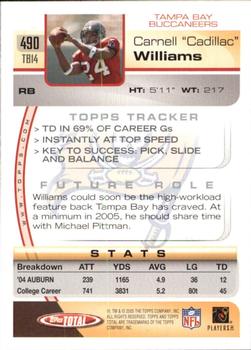 2005 Topps Total - Silver #490 Cadillac Williams Back