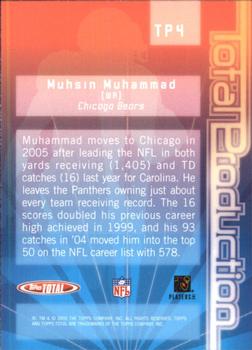 2005 Topps Total - Total Production #TP4 Muhsin Muhammad Back